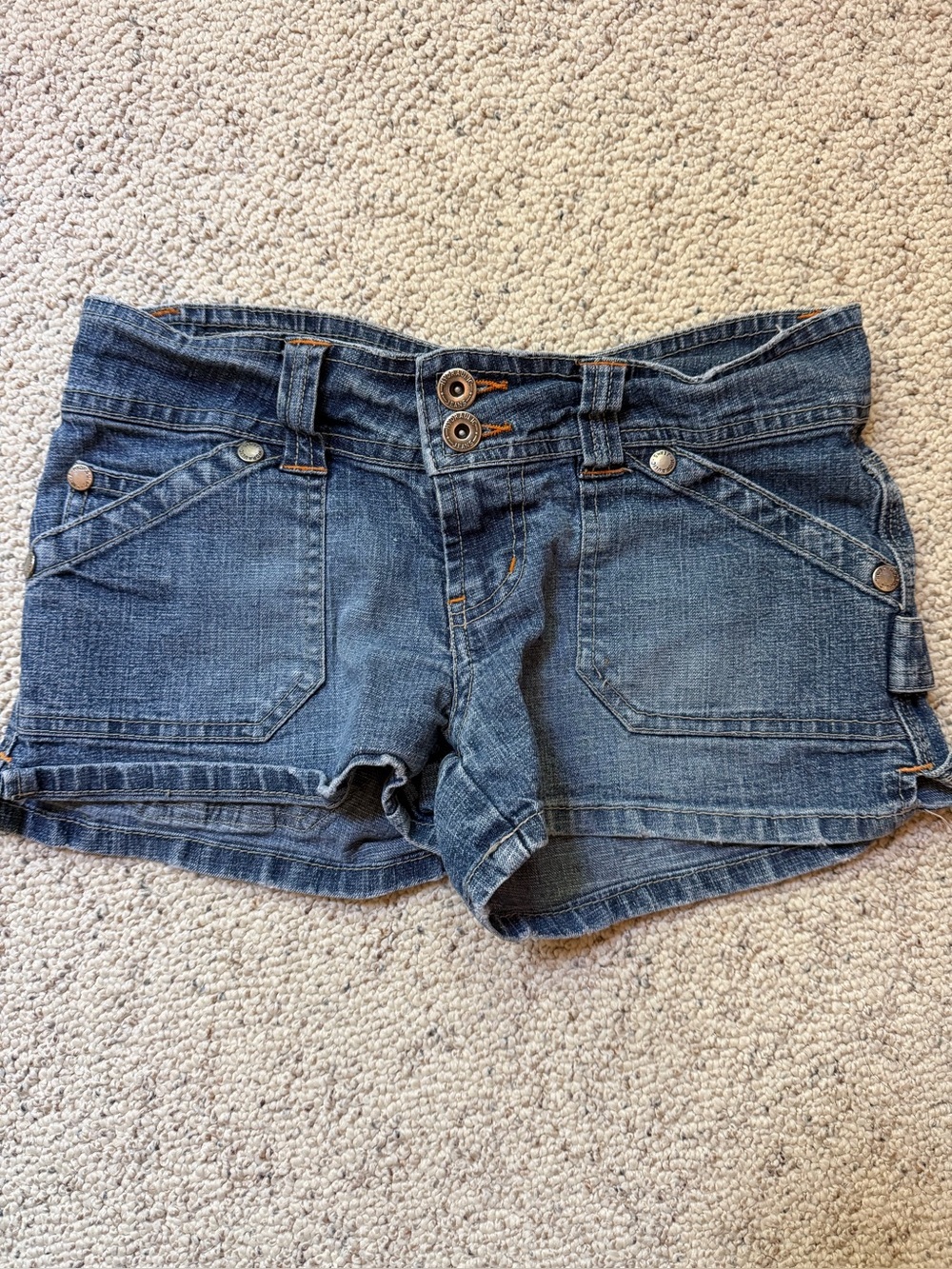 Women’s 90s Y2K Blue Denim Shorts by Haudraulic  - Casual 5 Pocket Style